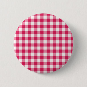 Bóton Redondo 5.08cm Magenta Gingham