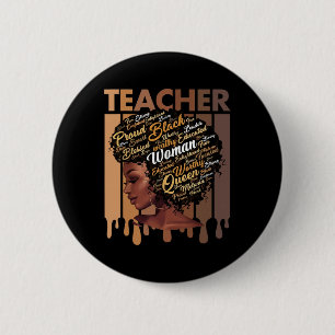Bóton Redondo 5.08cm Mágica Professora Negra Educação História Negra Me