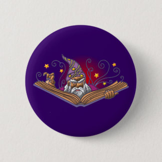 Bóton Redondo 5.08cm Mago livro Grimoire wizard sorcerer warlock
