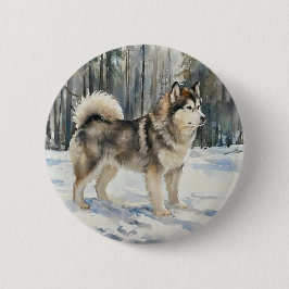 Bóton Redondo 5.08cm Malamute do Alasca
