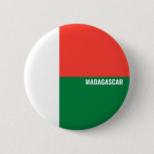 Bóton Redondo 5.08cm Malgaxe - Inscrição Vermelha Verde Branco