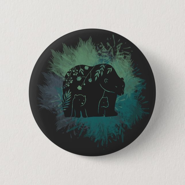 Bóton Redondo 5.08cm Mama Bear (Frente)