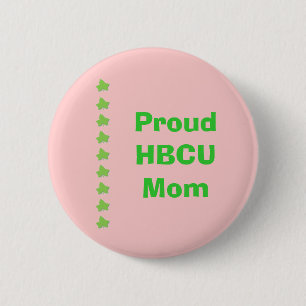 Bóton Redondo 5.08cm MAMÃ cor-de-rosa e verde de HBCU