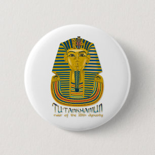 Bóton Redondo 5.08cm Mamã de Tutankhamun, rei antigo Tut de Egipto