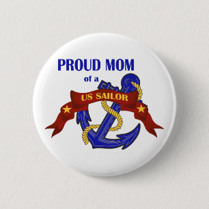 Bóton Redondo 5.08cm Mamã orgulhosa de um marinheiro dos E.U.
