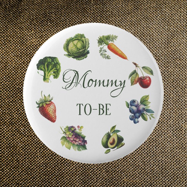 Bóton Redondo 5.08cm Mamãe branca e branca para ser Chá de fraldas (Criador carregado)