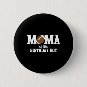 Bóton Redondo 5.08cm Mamãe do Menino de Aniversário Amante de Futebol P