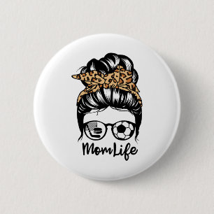 Bóton Redondo 5.08cm Mamãe Life Messaging Hair Hair Engraçado Jogador d