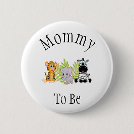Bóton Redondo 5.08cm Mamães Para Serem Safari Novo Chá De Bebê