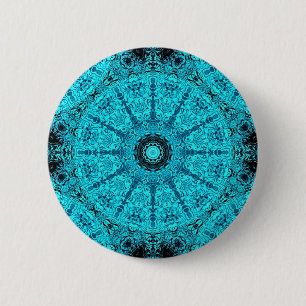 Bóton Redondo 5.08cm Mandala à moda do aqua