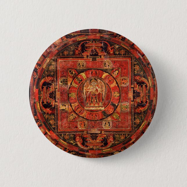 Bóton Redondo 5.08cm Mandala budista da piedade (Frente)