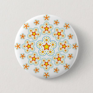 Bóton Redondo 5.08cm Mandala da estrela