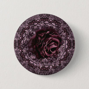 Bóton Redondo 5.08cm Mandala de Rosa