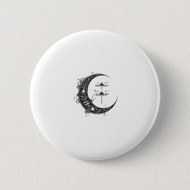 Bóton Redondo 5.08cm Mandala Dragonfly Gothic Dragonflies (1) (Frente)