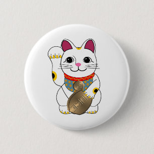 Bóton Redondo 5.08cm Maneki Neko