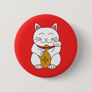Bóton Redondo 5.08cm Maneki Neko