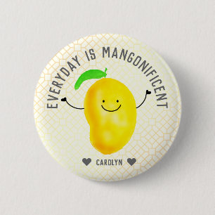 Bóton Redondo 5.08cm Mango Pun Positivo - Todos os dias é Mangonisigni