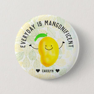 Bóton Redondo 5.08cm Mango Pun Positivo - Todos os dias é Mangonisigni