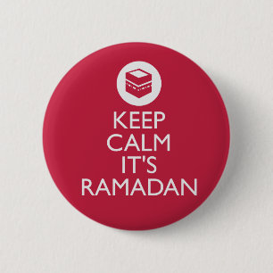 Bóton Redondo 5.08cm mantenha a calma seu ramadan