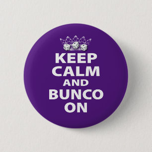 Bóton Redondo 5.08cm Mantenha calma e Bunco no botão Pinback do Design