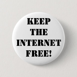 Bóton Redondo 5.08cm Mantenha o Internet livre!