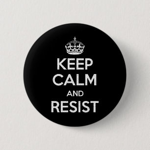 Bóton Redondo 5.08cm Mantenha-Se Calmo E Resista Impeach Trump Engraçad