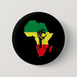 Bóton Redondo 5.08cm Mapa Africano Punho História Negra Nativos America