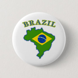 Bóton Redondo 5.08cm Mapa/bandeira de Brasil