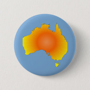 Bóton Redondo 5.08cm Mapa da Austrália Sunny