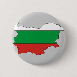 Bóton Redondo 5.08cm Mapa da bandeira de Bulgária