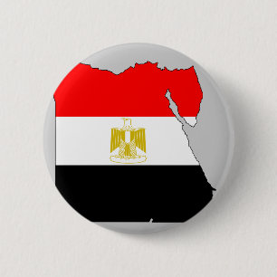 Bóton Redondo 5.08cm Mapa da bandeira de Egipto