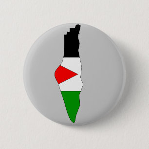 Bóton Redondo 5.08cm Mapa da bandeira de Palestina