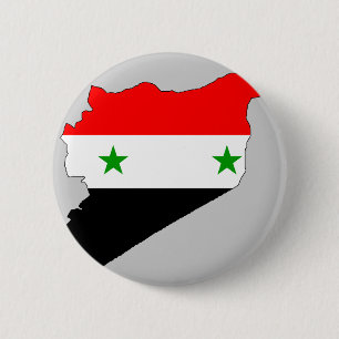 Bóton Redondo 5.08cm Mapa da bandeira de Syria