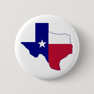 Bóton Redondo 5.08cm Mapa da bandeira de Texas