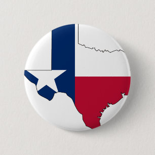 Bóton Redondo 5.08cm Mapa da bandeira de Texas
