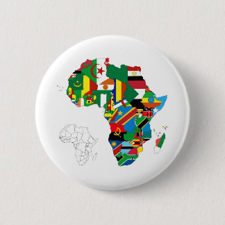 Bóton Redondo 5.08cm Mapa da Bandeira do Continente Africano