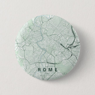 Bóton Redondo 5.08cm Mapa da Cidade de Roma Itália Design Minimalista