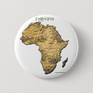 Bóton Redondo 5.08cm Mapa da série de ÁFRICA