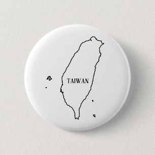 Bóton Redondo 5.08cm Mapa de Estrutura de Tópicos de Taiwan