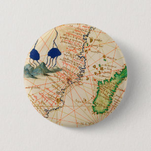 Bóton Redondo 5.08cm Mapa de Madagascar