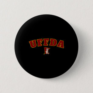 Bóton Redondo 5.08cm Mapa do Estado de Minnesota Uff-da Hockey Logo Grá