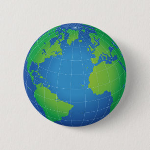Bóton Redondo 5.08cm Mapa do Mundo