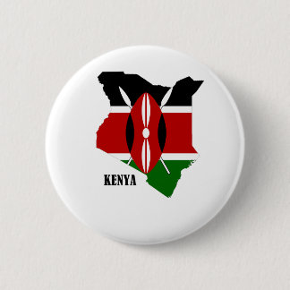 Bóton Redondo 5.08cm Mapa e bandeira do Kenyan