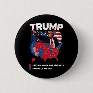 Bóton Redondo 5.08cm Mapa Eleitoral 2024 Dumbista Dos Estados Unidos Da