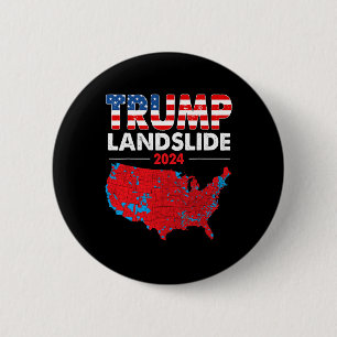 Bóton Redondo 5.08cm Mapa Eleitoral 2024 Trump Deslizando Mães Vermelha