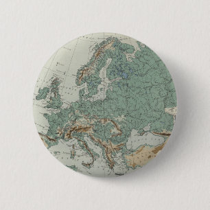 Bóton Redondo 5.08cm Mapa físico de Europa