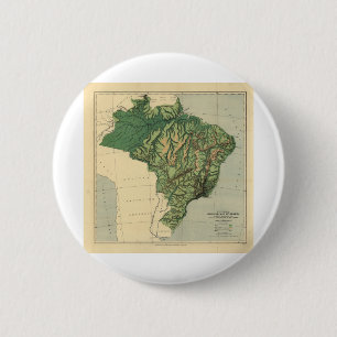 Bóton Redondo 5.08cm mapa físico do brasil