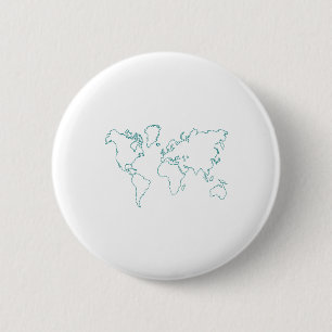 Bóton Redondo 5.08cm Mapa Mundial