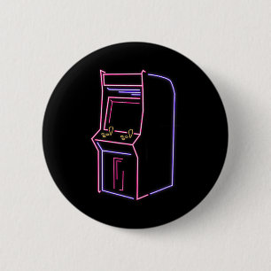Bóton Redondo 5.08cm Máquina de Jogo de Vídeo Gamer Vintage 80s 90s Ret