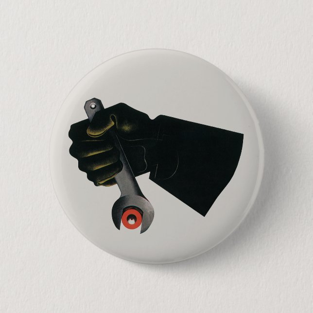 Bóton Redondo 5.08cm Máquina Operária de Fábrica de Manufatura Empresar (Frente)